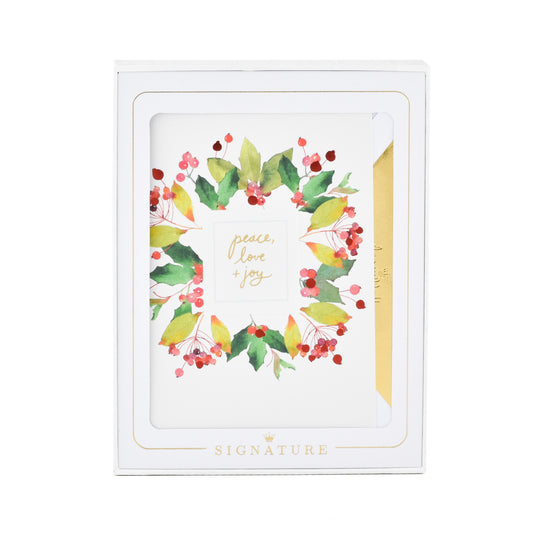 Hallmark Signature Boxed Christmas Cards – Peace, Love + Joy