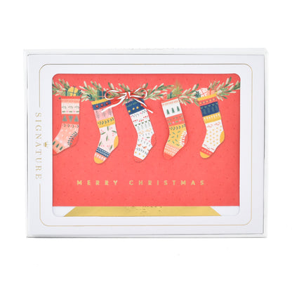 Hallmark Signature Boxed Christmas Cards – Stockings On The Mantle