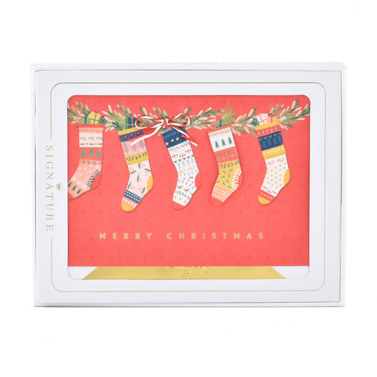 Hallmark Signature Boxed Christmas Cards – Stockings On The Mantle