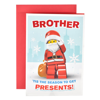 Hallmark Christmas Card For Brother - Lego Santa