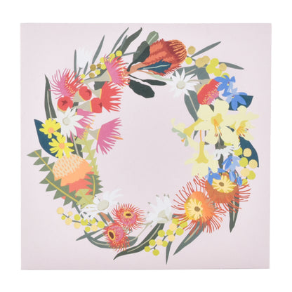 Hallmark Christmas Card  - Floral Wreath by Leah Bartholomew