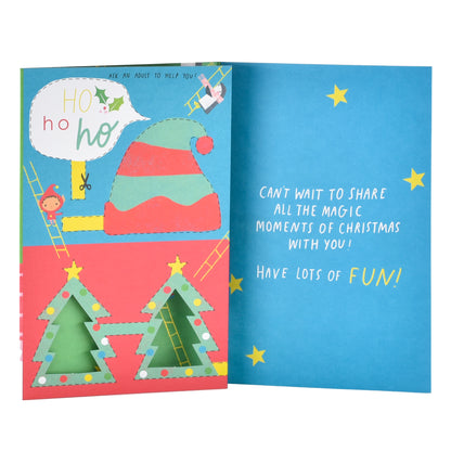 Hallmark Christmas Card For Grandson  - Festive Photo Props