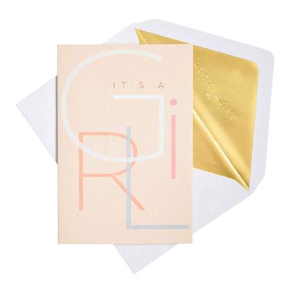 Signature Studio New Baby Card - It's A Girl!