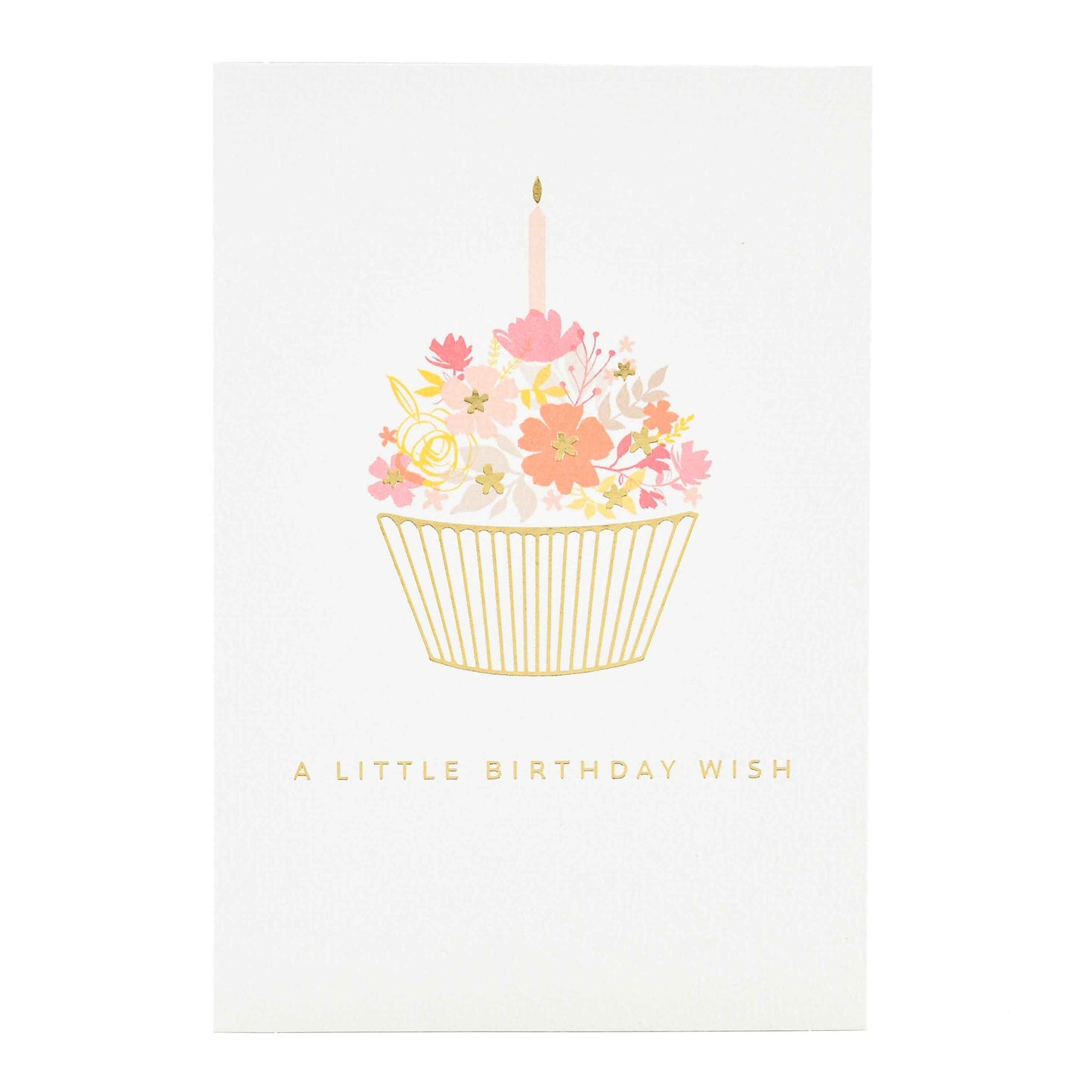 Signature Studio Birthday Card - Floral Cupcake