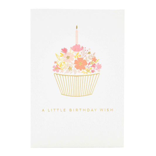 Signature Studio Birthday Card - Floral Cupcake
