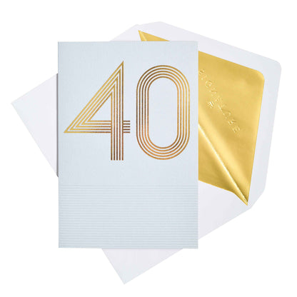Signature Studio 40th Birthday Card - Four Decades