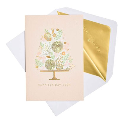 Signature Studio Wedding Card - Floral Cake