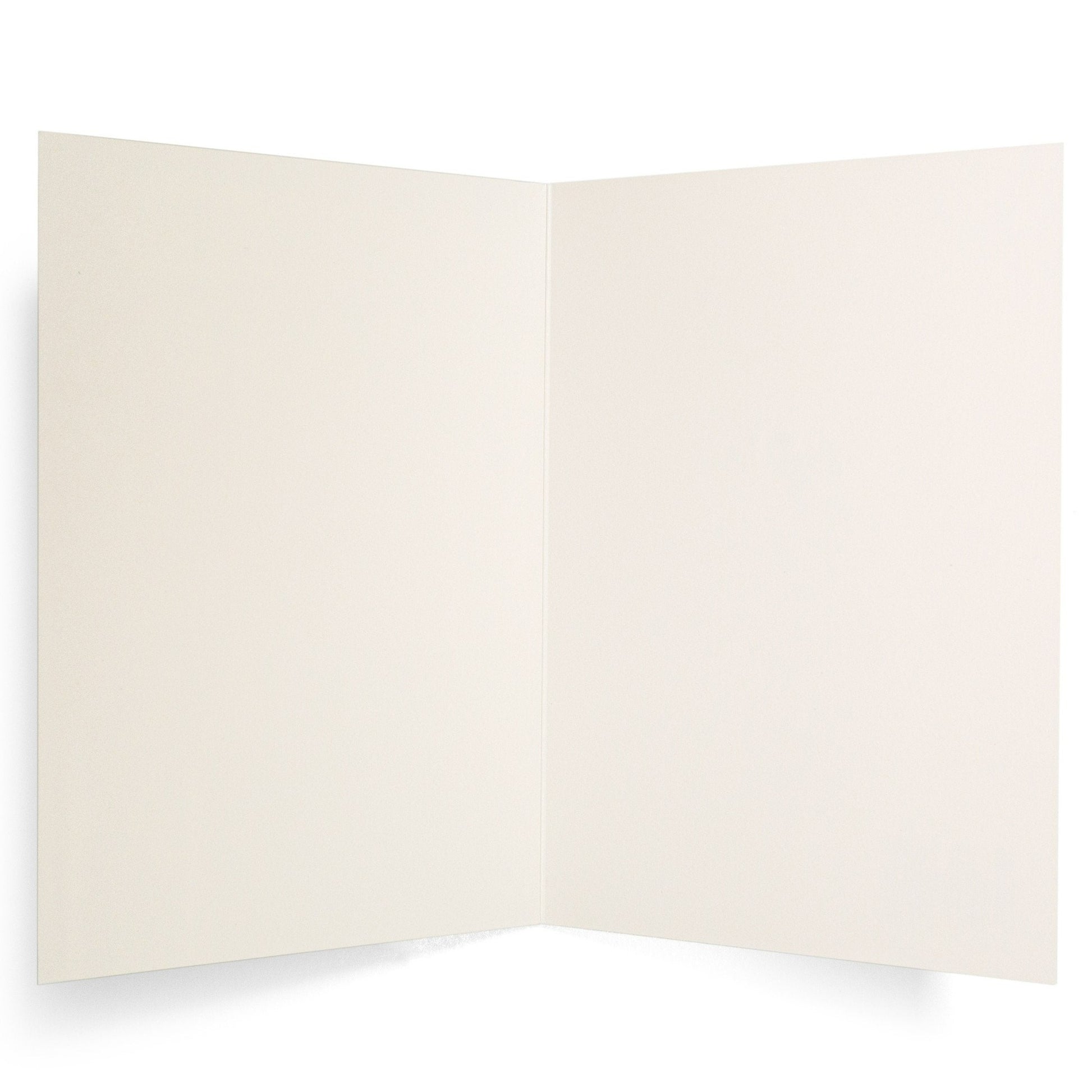 Colourful and Contemporary 70th Birthday Card, blank inside view, showing cream pages ready for personal messages.
