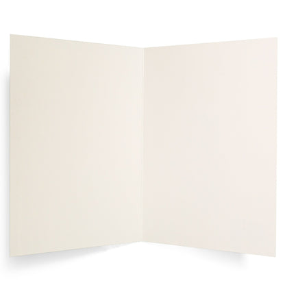 Colourful and Contemporary 70th Birthday Card, blank inside view, showing cream pages ready for personal messages.