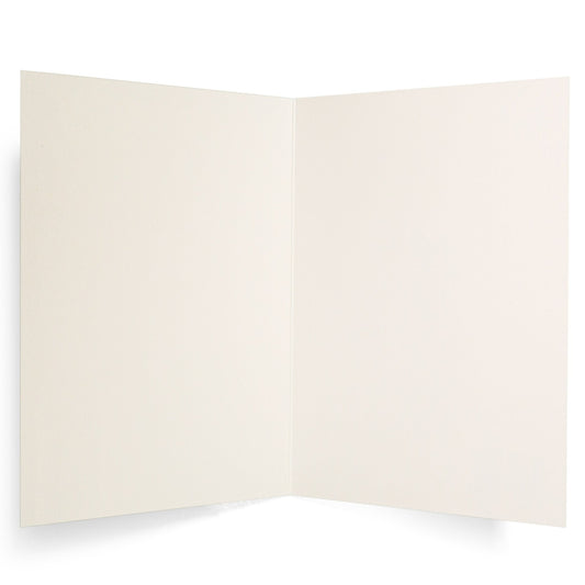 Colourful and Contemporary 70th Birthday Card, blank inside view, showing cream pages ready for personal messages.