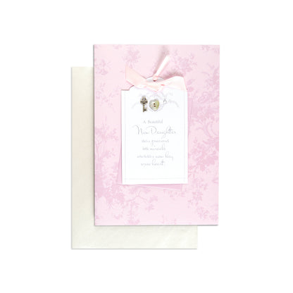 Lovely & Elegant New Baby Girl Congratulations Card