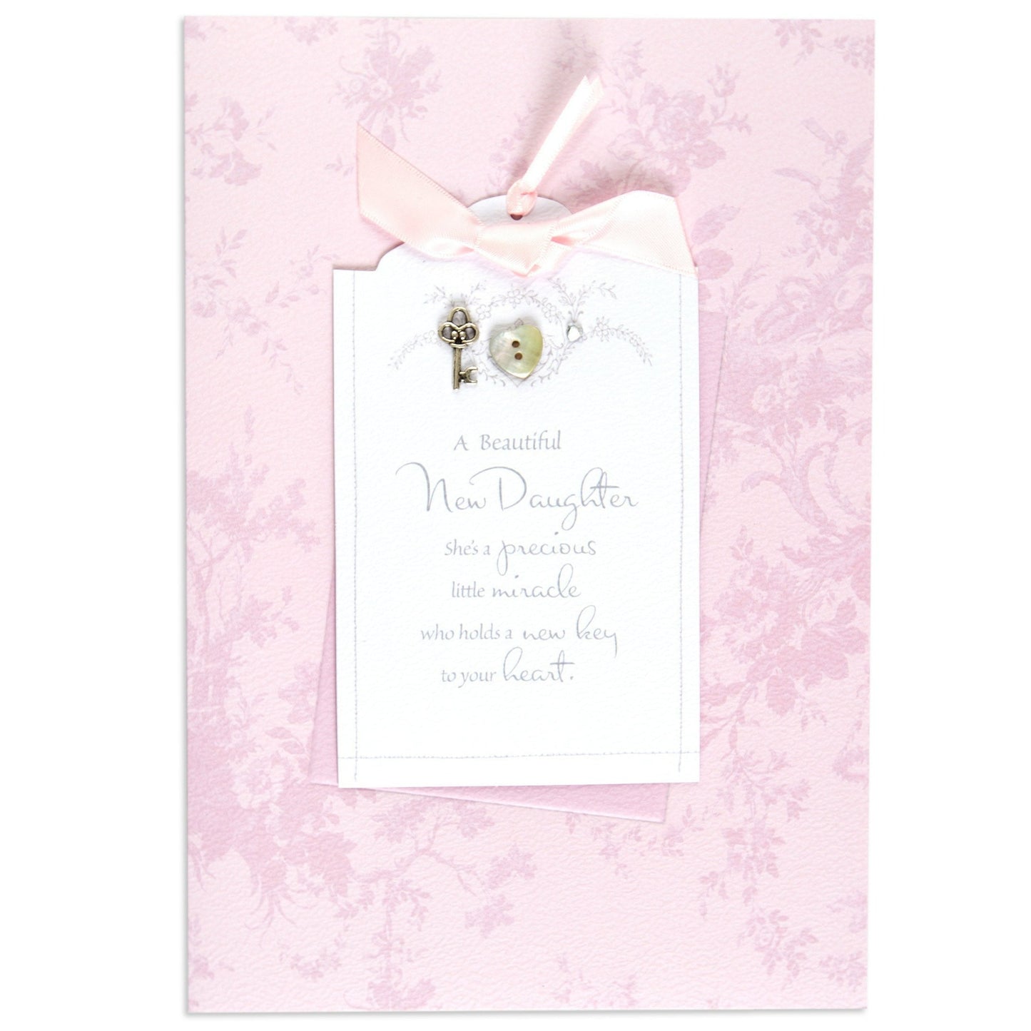 Lovely & Elegant New Baby Girl Congratulations Card