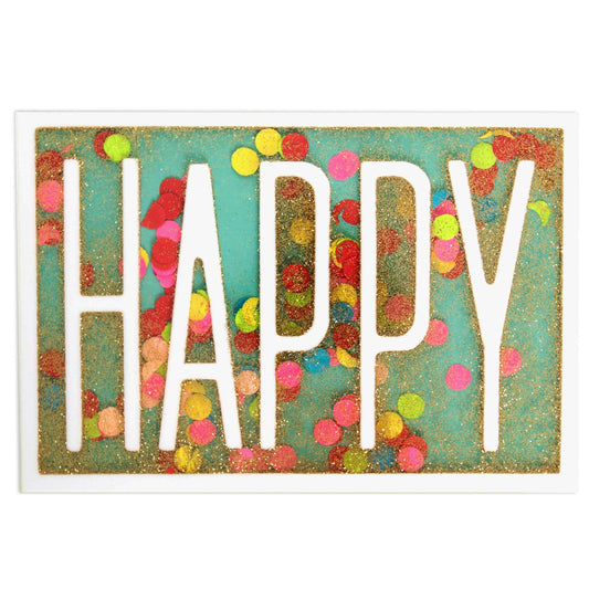 Cheerful Confetti Happy Birthday Card