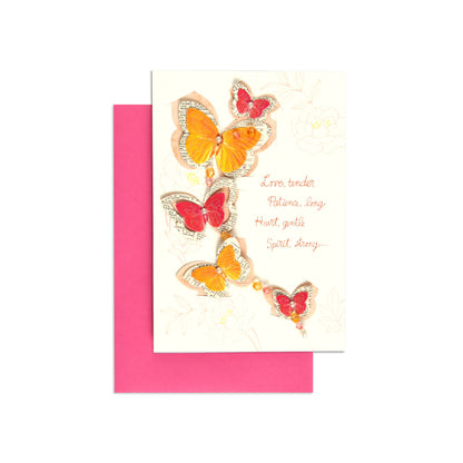 Beautiful Butterfly Birthday Card for Mum