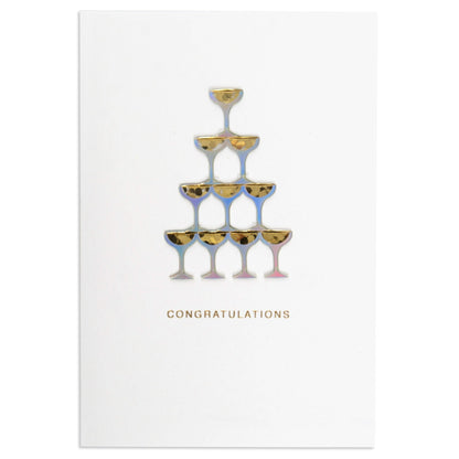 Beautiful Champagne Wedding Congratulations Card