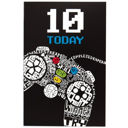 Video Game Controller Fun 10th Birthday Card