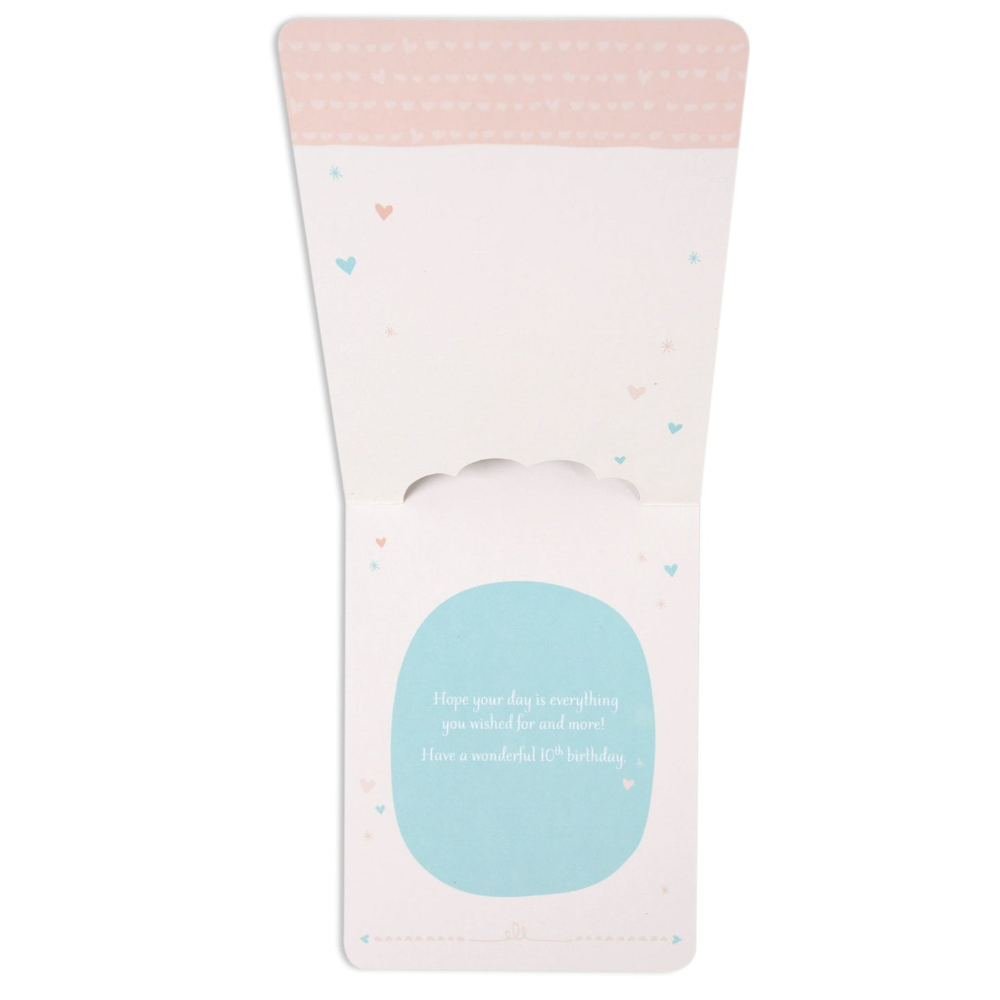 Sweet Glitter Flip Up 10th Birthday Card