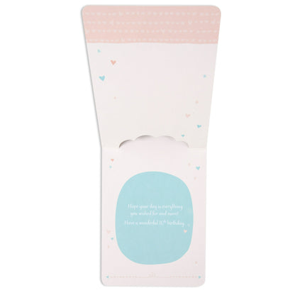 Sweet Glitter Flip Up 10th Birthday Card