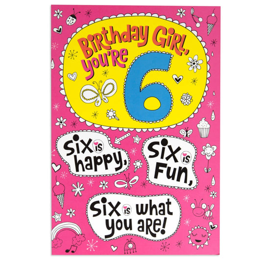 Best One So Far Fun Colourful 6th Birthday Card