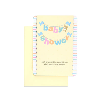 Beautiful & Colourful Flip Up Baby Shower Card