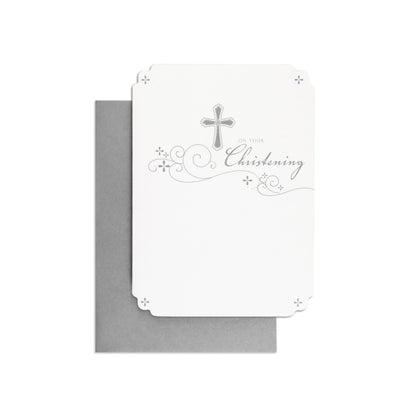 Lovely & Simplistic Blessings From Above Christening Card