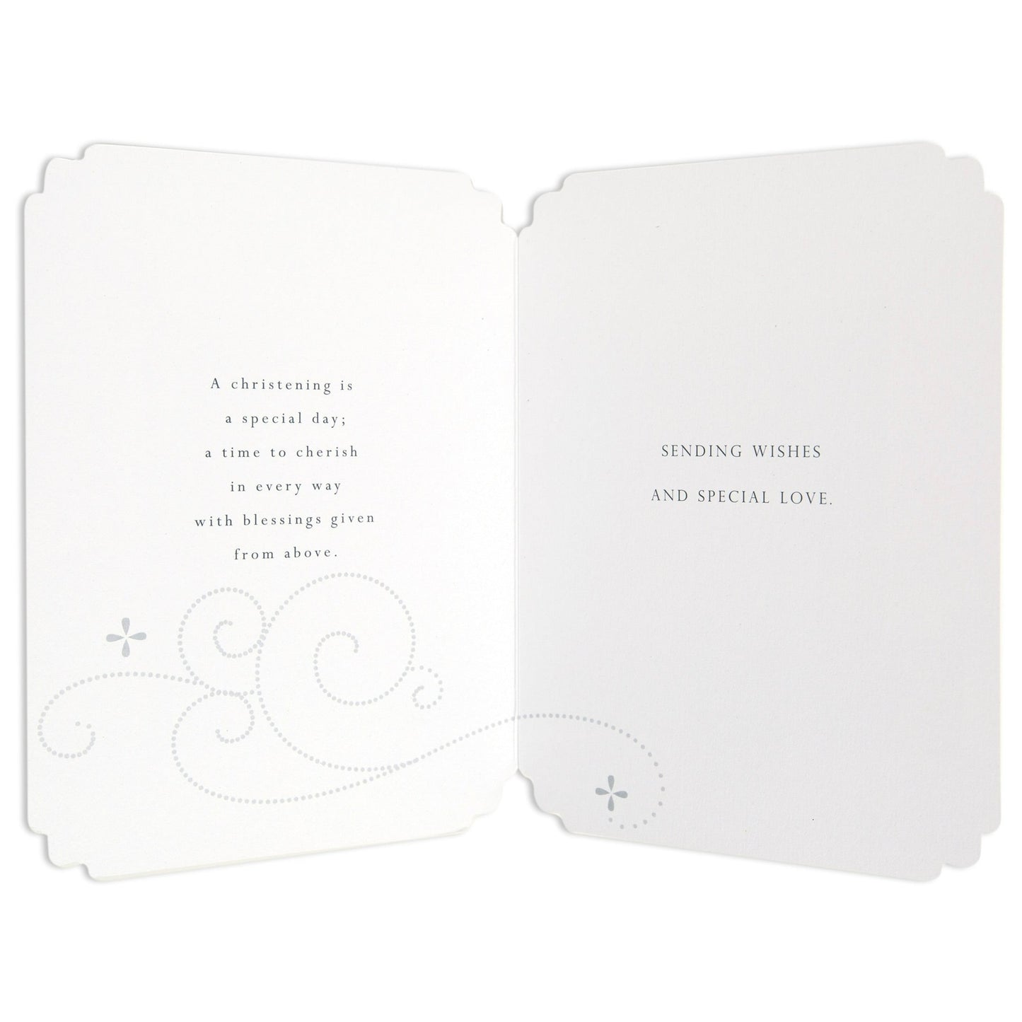 Lovely & Simplistic Blessings From Above Christening Card