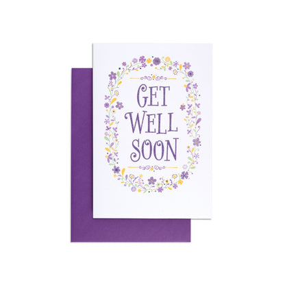 Sweet Floral Get Well Soon Card