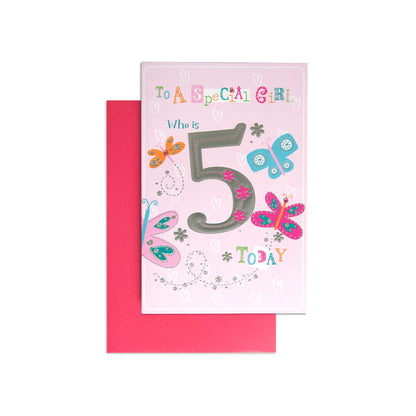 Special Girl Sweet 5th Birthday Card