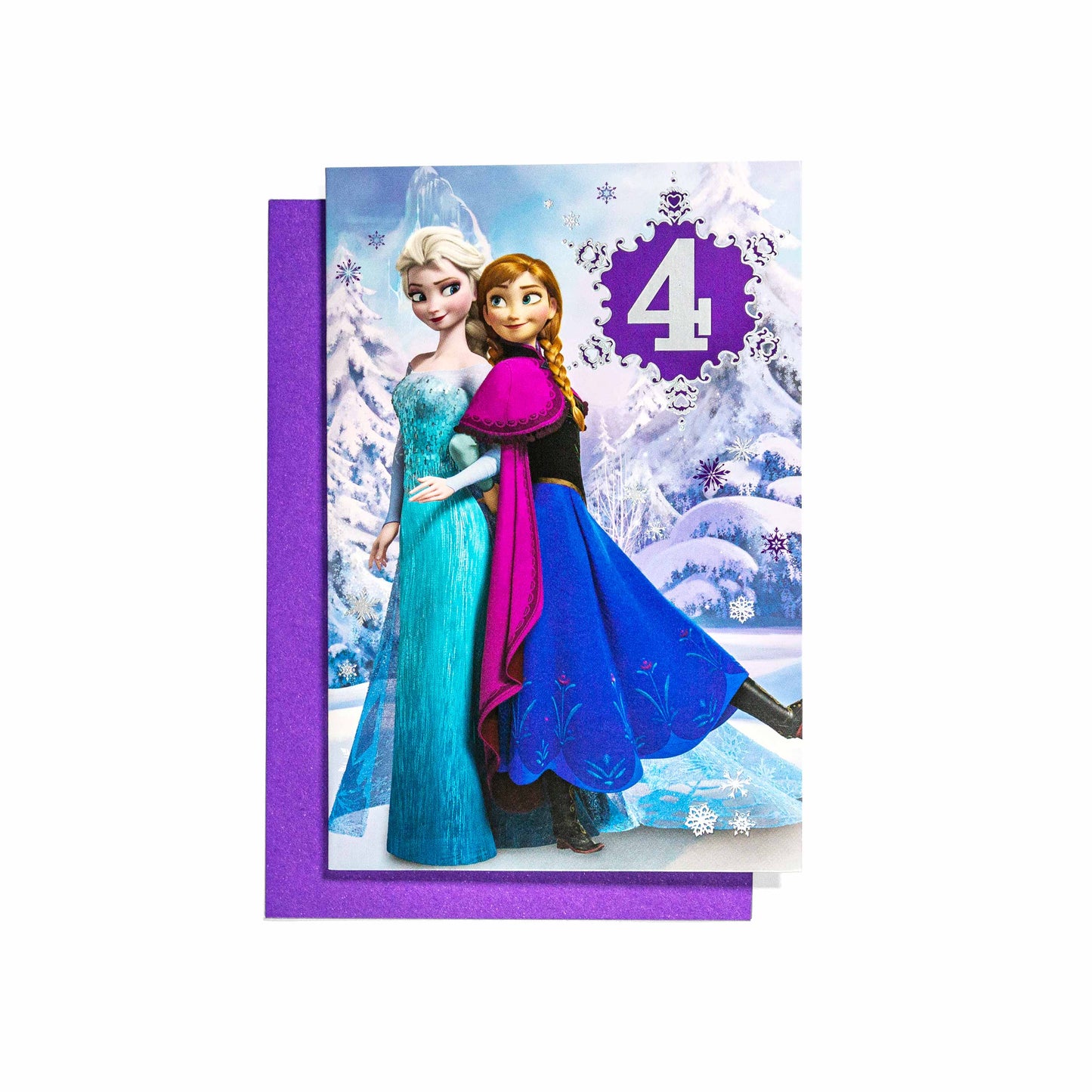 Disney Frozen Beautiful 4th Birthday Card
