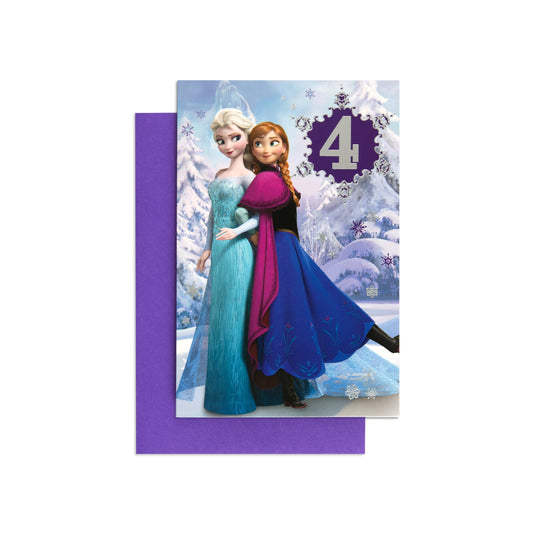 Disney Frozen Beautiful 4th Birthday Card