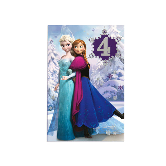 Disney Frozen Beautiful 4th Birthday Card