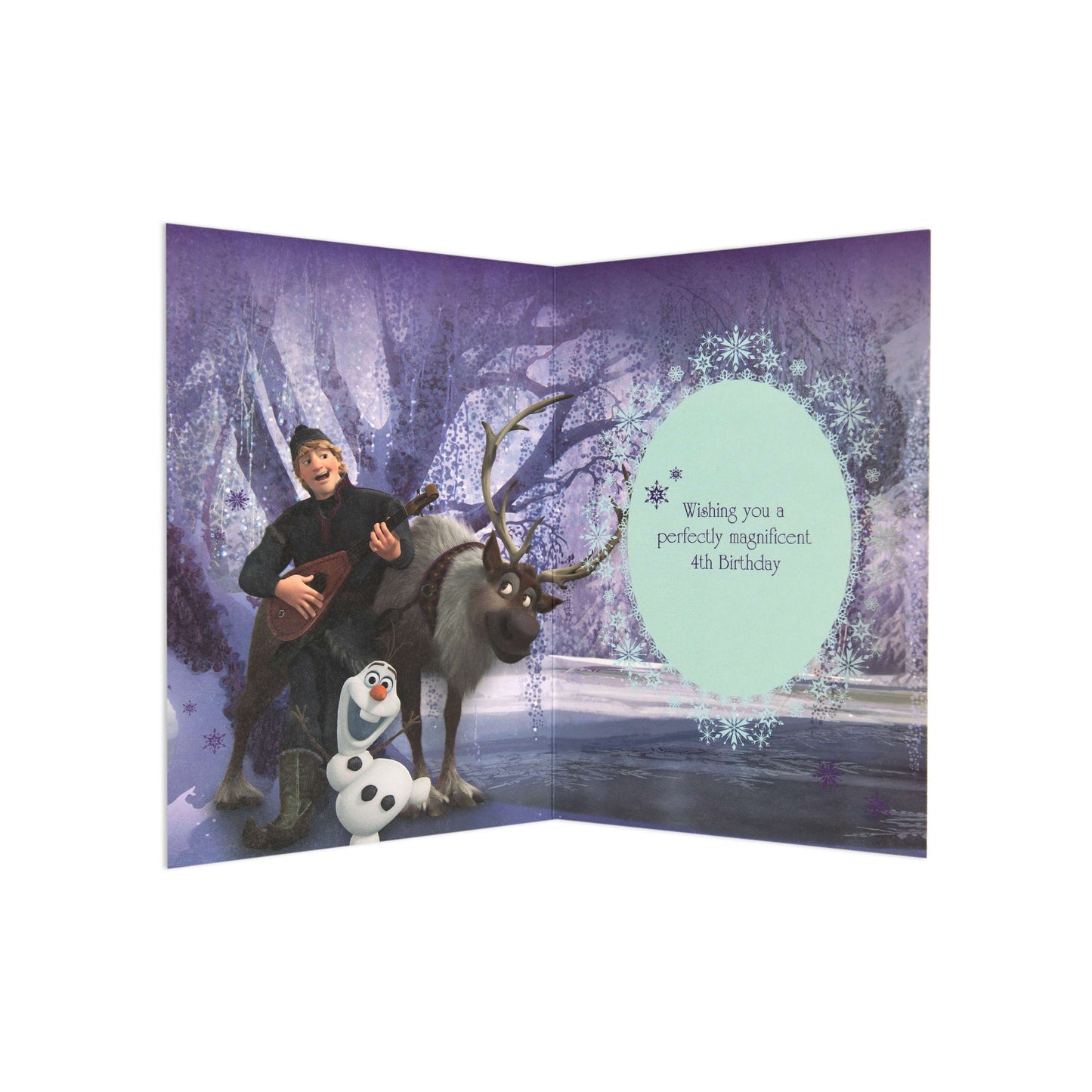 Disney Frozen Beautiful 4th Birthday Card