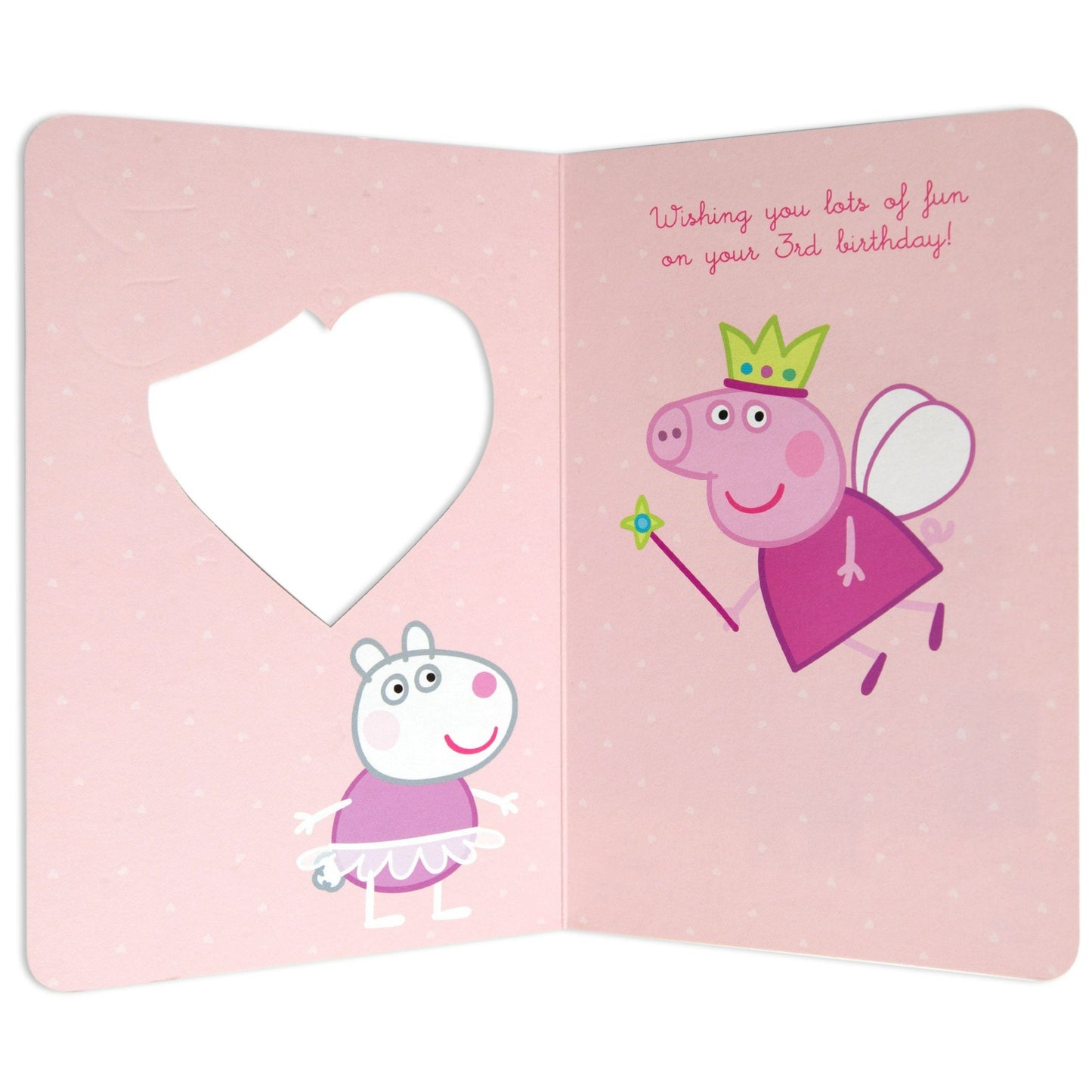 Sweet Peppa Pig Fairy 3rd Birthday Card