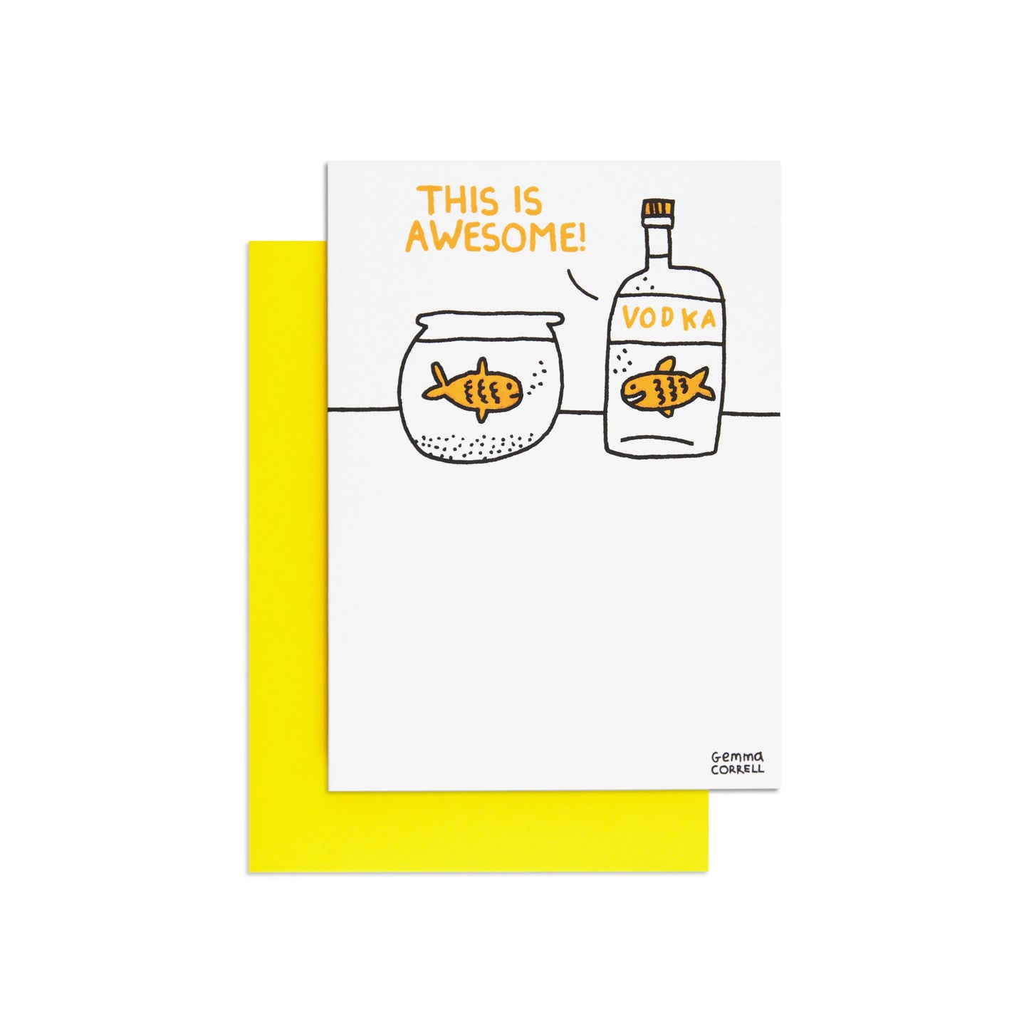 Funny Fish by Gemma Correll Birthday Card