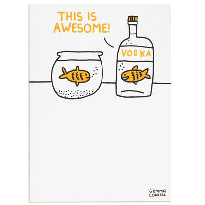 Funny Fish by Gemma Correll Birthday Card