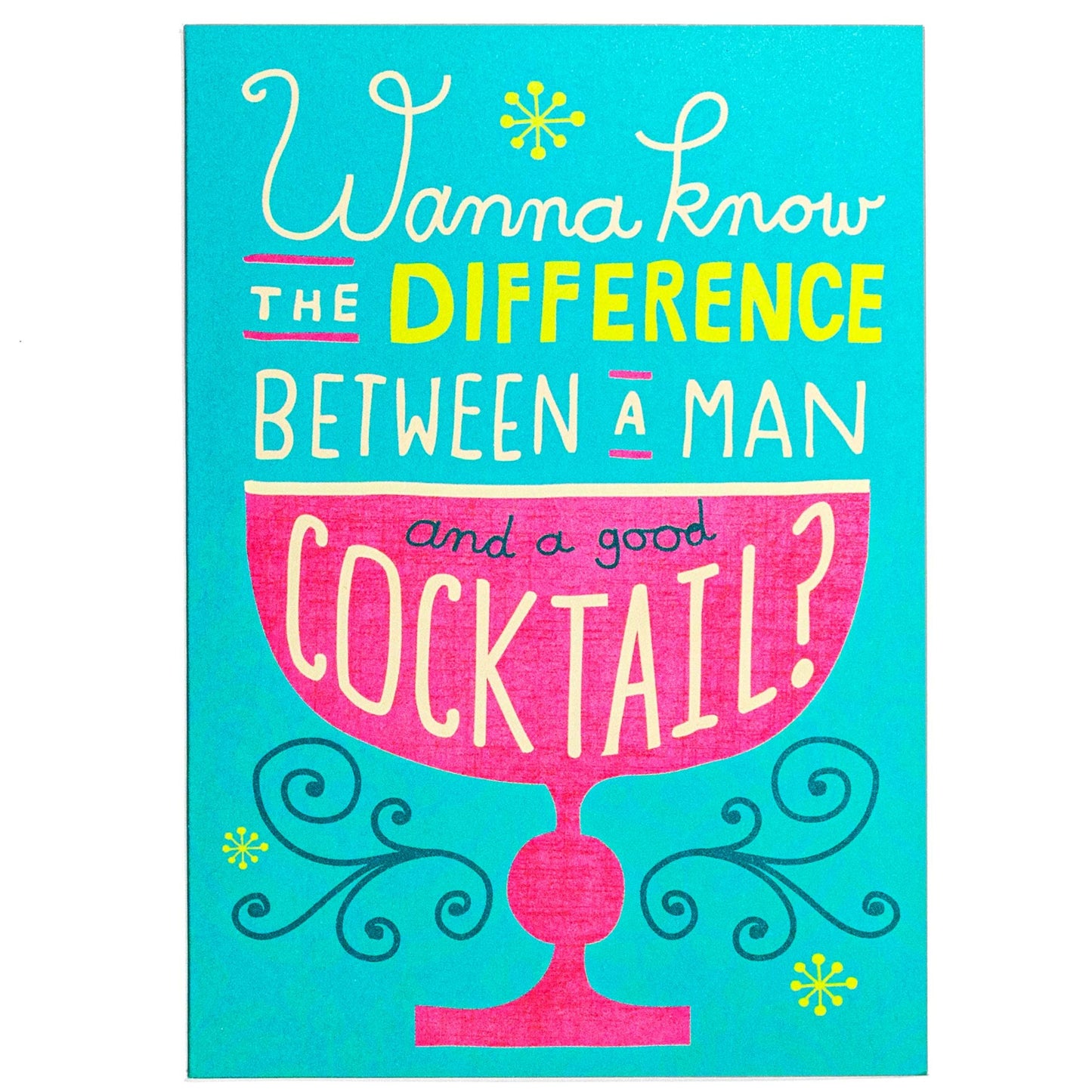 Man Vs Cocktail Hilarious Birthday Card