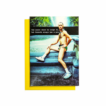 Kenneth And His Pen Hilarious Birthday Card