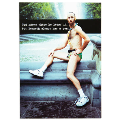 Kenneth And His Pen Hilarious Birthday Card