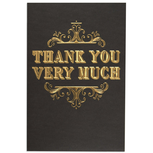 Stylish Bold & Gold Thank You Card