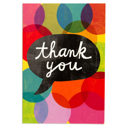 Cheerful Speech Bubble Thank You Card