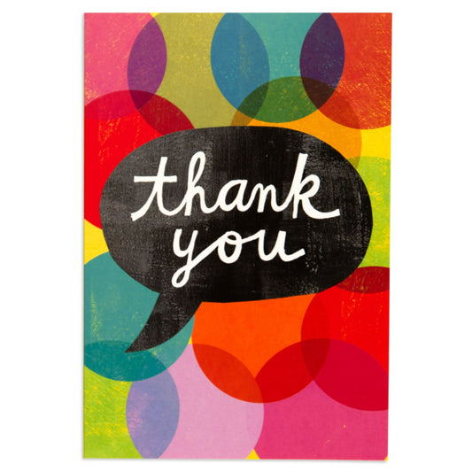 Cheerful Speech Bubble Thank You Card