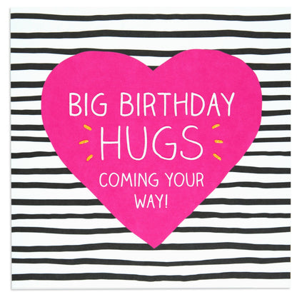 Birthday Hugs Colourful Birthday Card