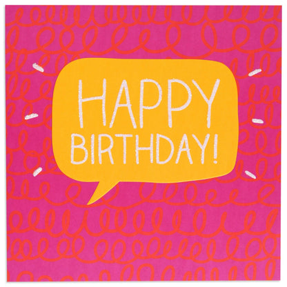 Happy Birthday Speech Bubble Fun Birthday Card