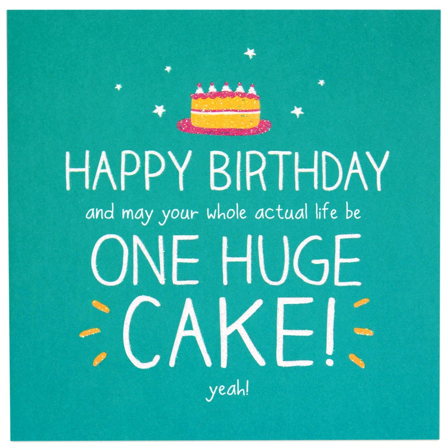 One Huge Cake Fun Birthday Card