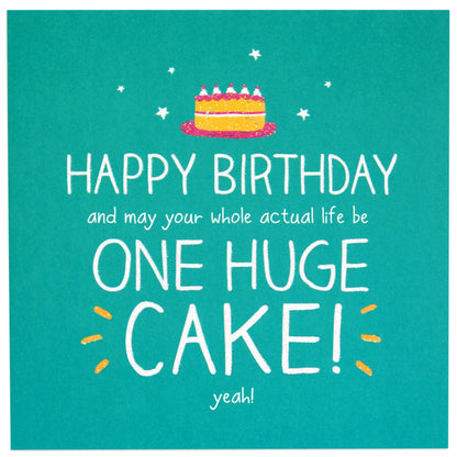 One Huge Cake Fun Birthday Card