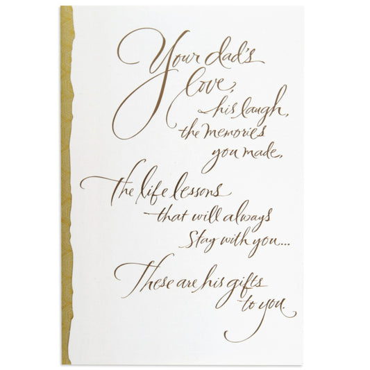 Simple & Elegant Sympathy Card For Loss of Dad