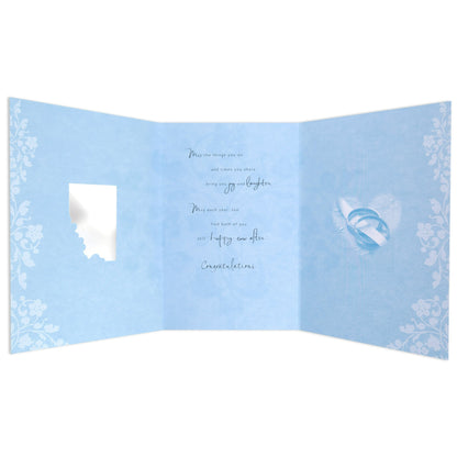 Gorgeous & Elegant Wedding Day Celebration Card