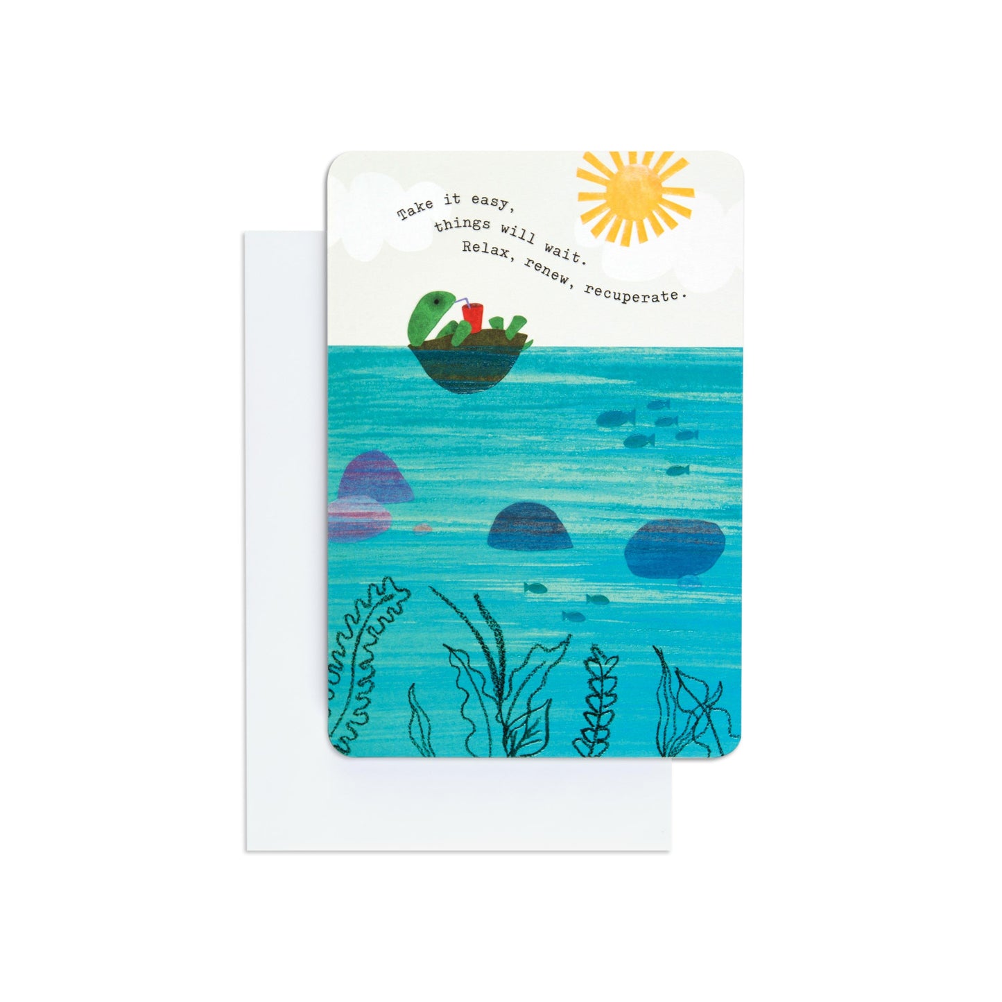 Kind & Sentimental Turtle Get Well Card