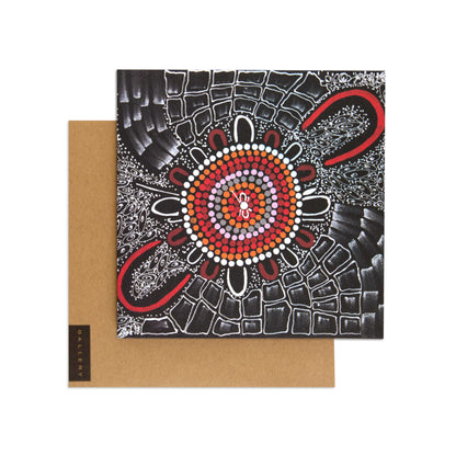 Indigenous Traditional Dots by Ed Nullen Blank Card