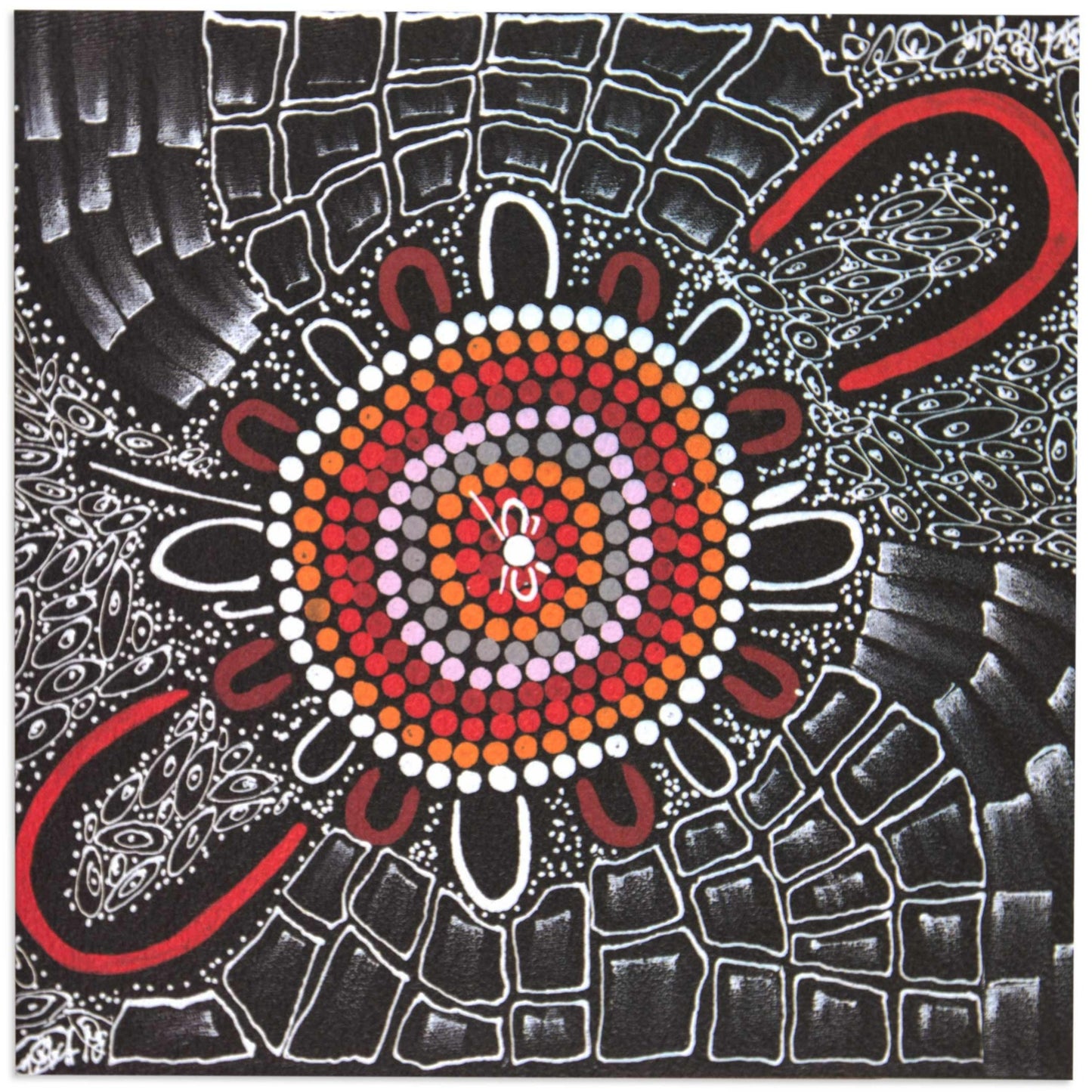 Indigenous Traditional Dots by Ed Nullen Blank Card